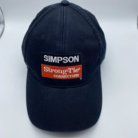 Simpson Black Baseball Hat Cap Adjustable Hook Loop Tie Connectors Logo - Picture 8 of 8